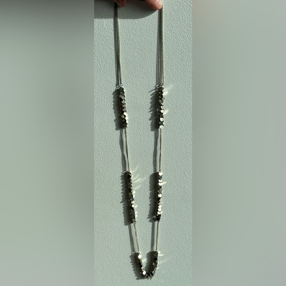 Long Gold Shimmery  Necklace - Picture 1 of 4